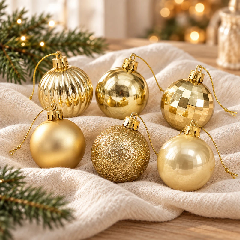 Boules de Noël assorties – lots de 6, 24 ou 36