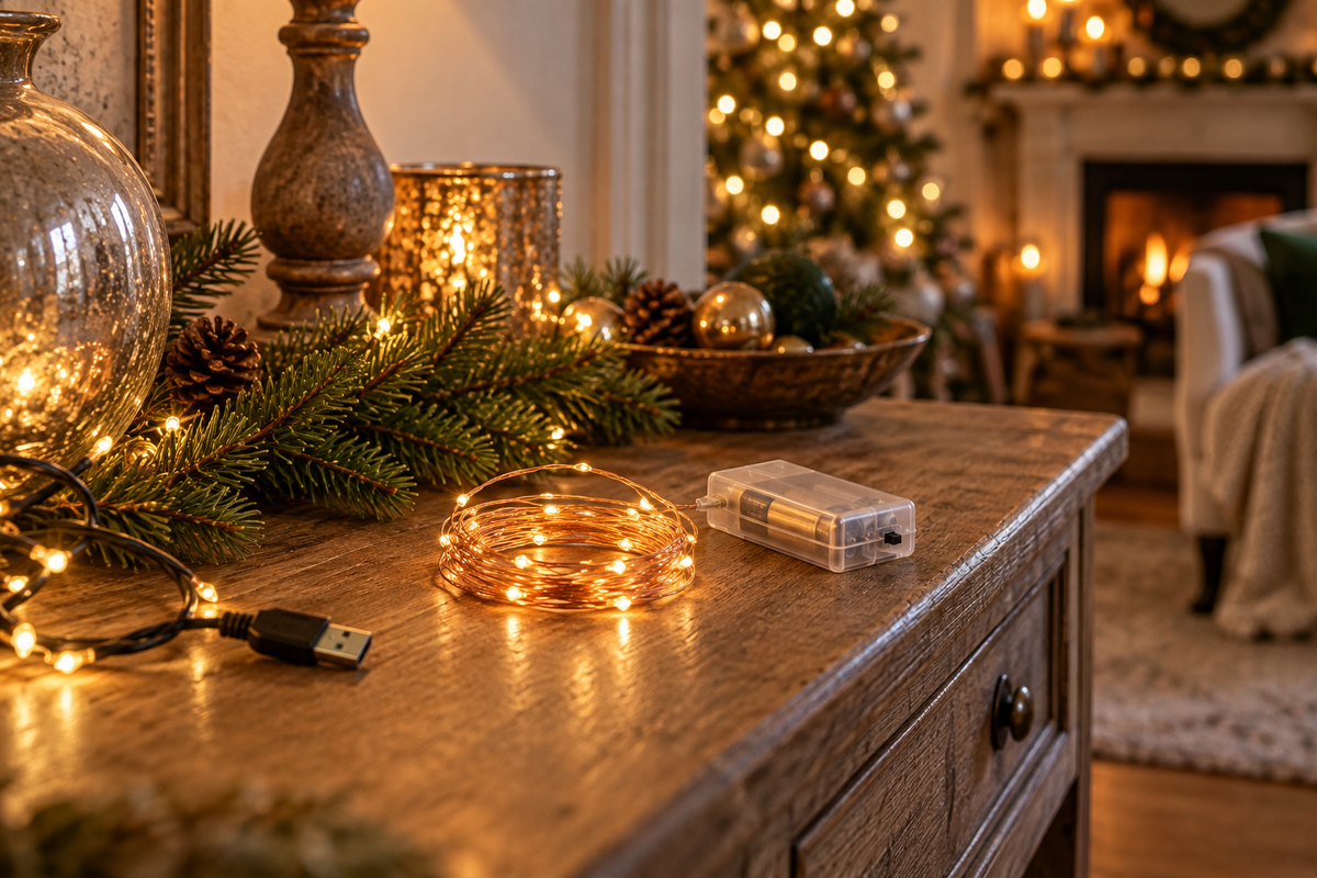 Guirlande USB ou à piles : choisir selon son décor