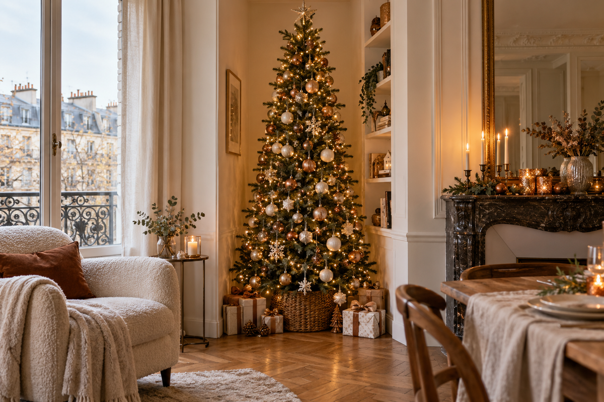 Sapin élancé : créer un grand décor dans un espace étroit