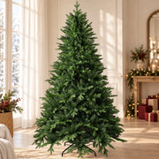Sapin de Noël artificiel vert en PE et PVC avec support métallique, sans ornements