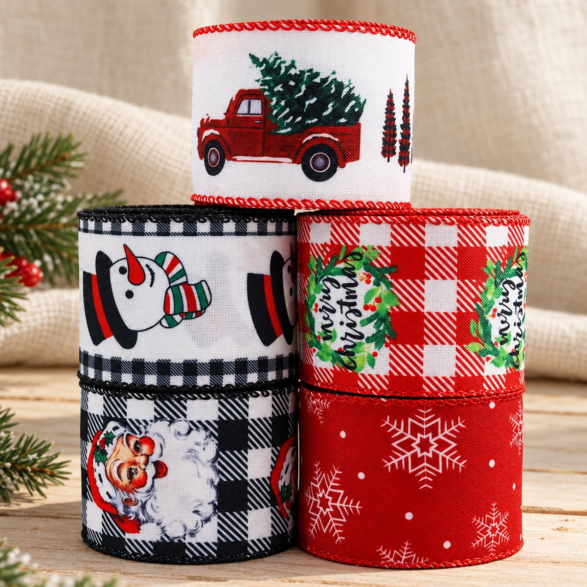 Atelier de Noël : Assortiment de Noël / Largeur 6,35 cm / Chine, photographie de Noël