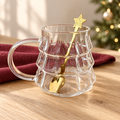 Instant Sapin : Tasse avec cuillère étoile / 350 ml, photographie de Noël