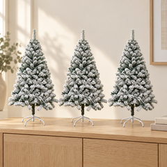 Petite Forêt Blanche : 3 petits sapins / 45 cm, photographie de Noël